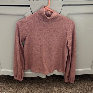 Madewell blush pink ribbed womens sweater in xs